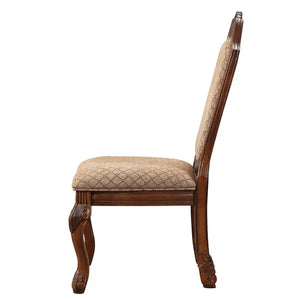 Chateau De Ville Side Chair Dining Dinner (Set-2) in Fabric & Cherry Acme Furniture