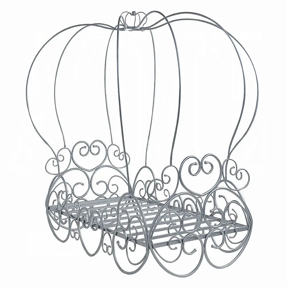 Priya Twin Bed with Canopy in Silver - Pumpkin Carriage Design for Kids Acme Furniture