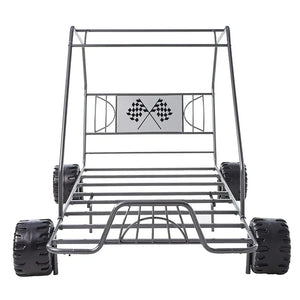 Xander Go Kart Twin Bed in Gunmetal- Metal Tube Steel Frame with Slat System for Kids Acme Furniture