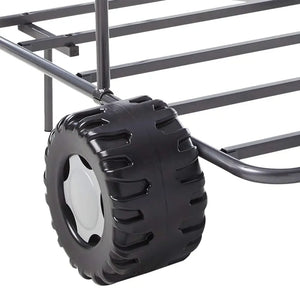 Xander Go Kart Twin Bed in Gunmetal- Metal Tube Steel Frame with Slat System for Kids Acme Furniture