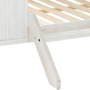 Kid's Full-Size Spring Cottage House Bed with Slat System - White & Pink, No Box Spring Required Acme Furniture