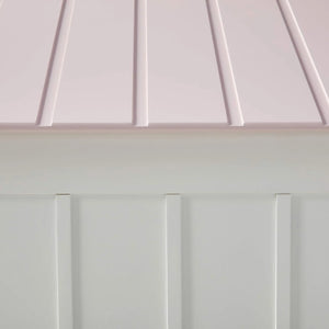 Kid's Full-Size Spring Cottage House Bed with Slat System - White & Pink, No Box Spring Required Acme Furniture