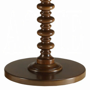Acton Accent Table - Round Wooden Pedestal Side Table Acme Furniture