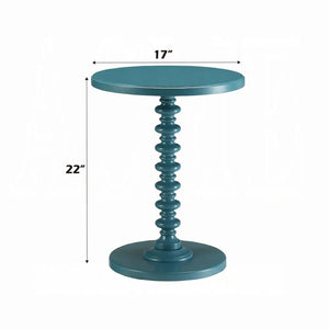 Acton Accent Table - Round Wooden Pedestal Side Table Acme Furniture