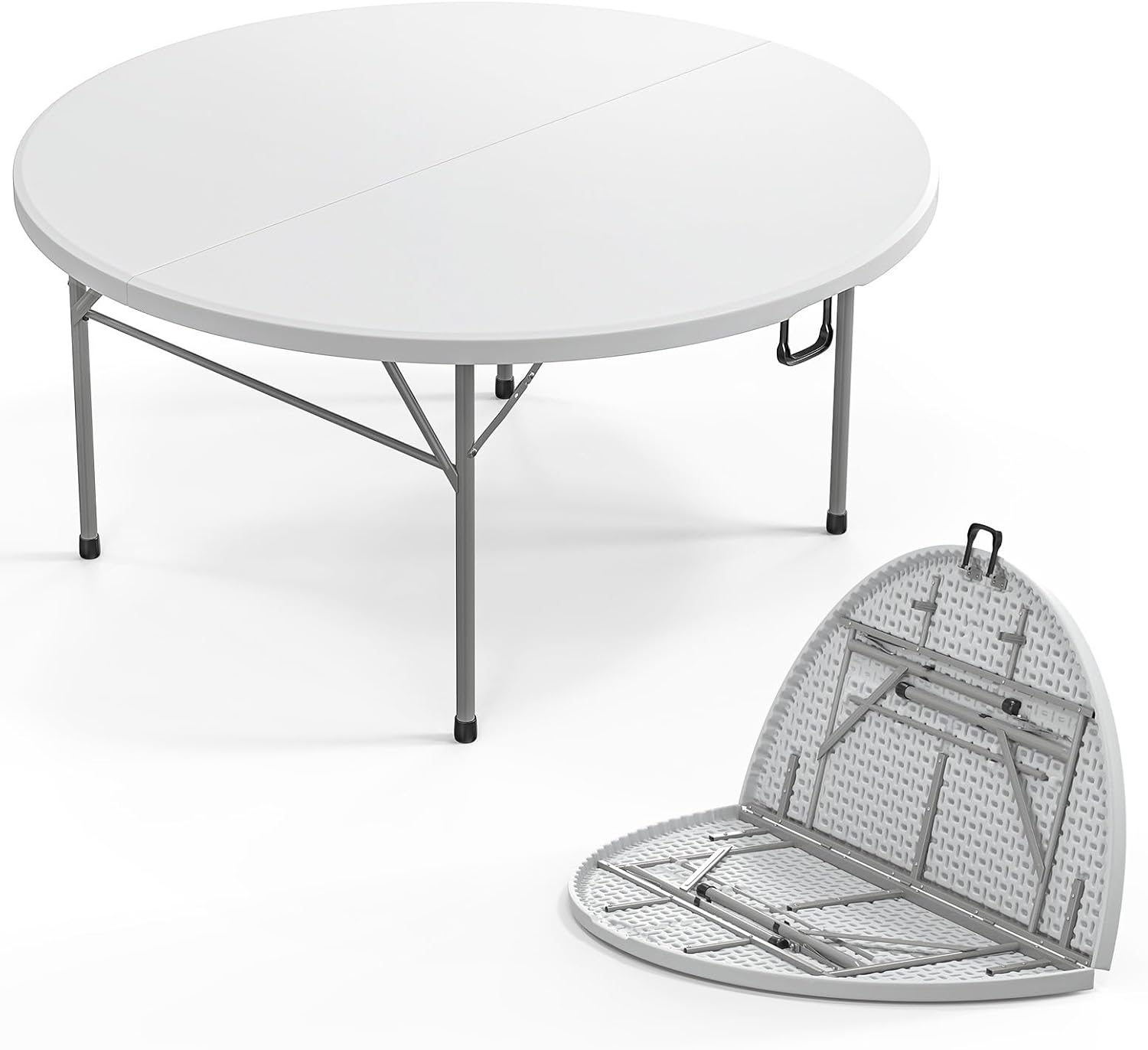 5 Foot Portable Round Folding Card Table 5FT- PICKUP ONLY