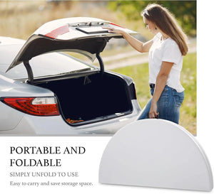 6 Foot Portable Round Folding Card Table 6FT 72" Half Foldable Heavy Duty Plastic w/ Carry Handle - Shopmurai