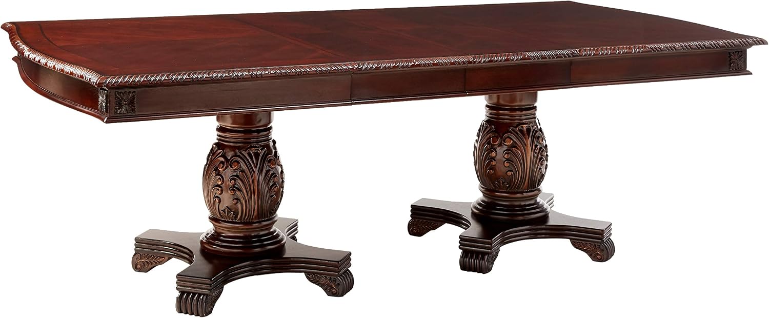 Chateau de Ville Espresso Double Pedestal Extension Dining Table – Timeless Luxury for Large Gatherings