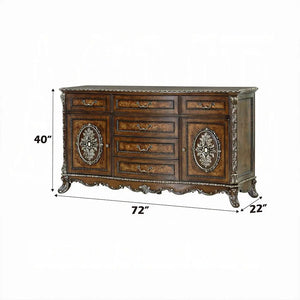 Devany Wood & Resin 6-Drawer Transitional Dresser in Rich Cherry Acme Furniture