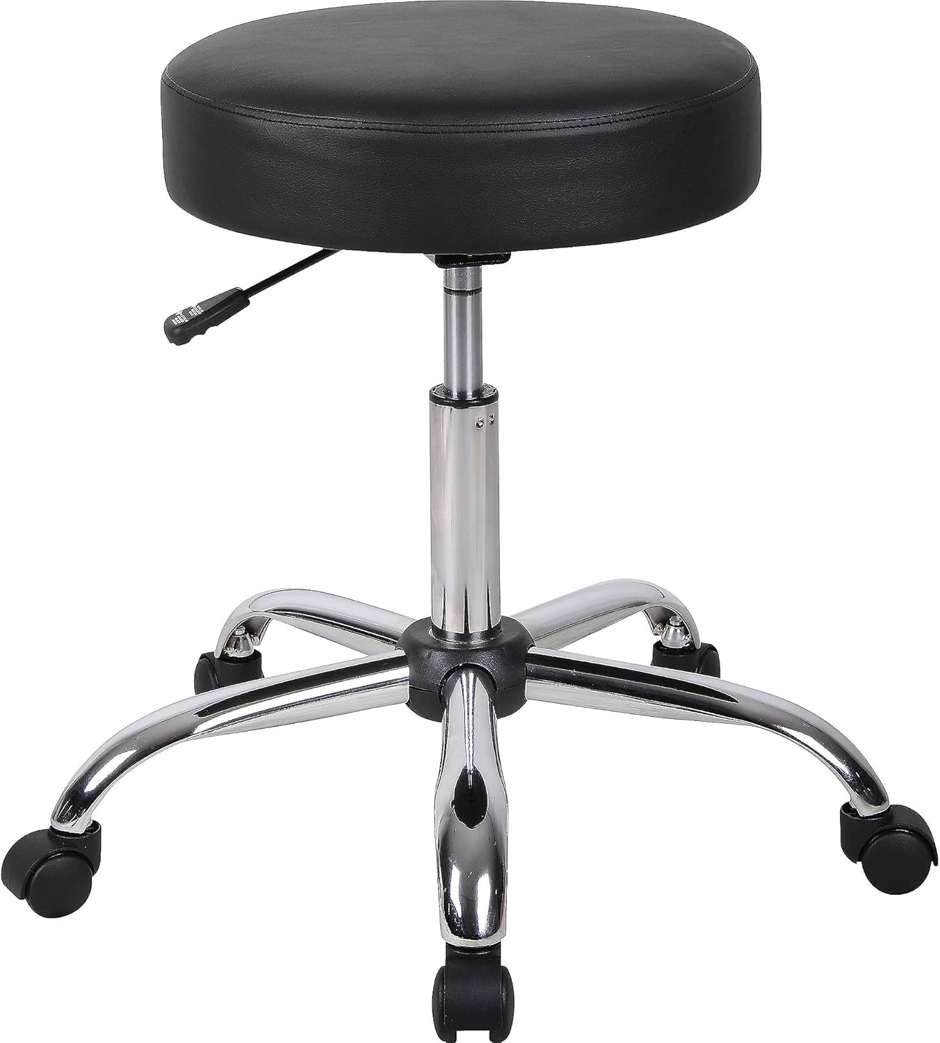 Office Products Antimicrobial Vinyl Medical Spa Stool in Black