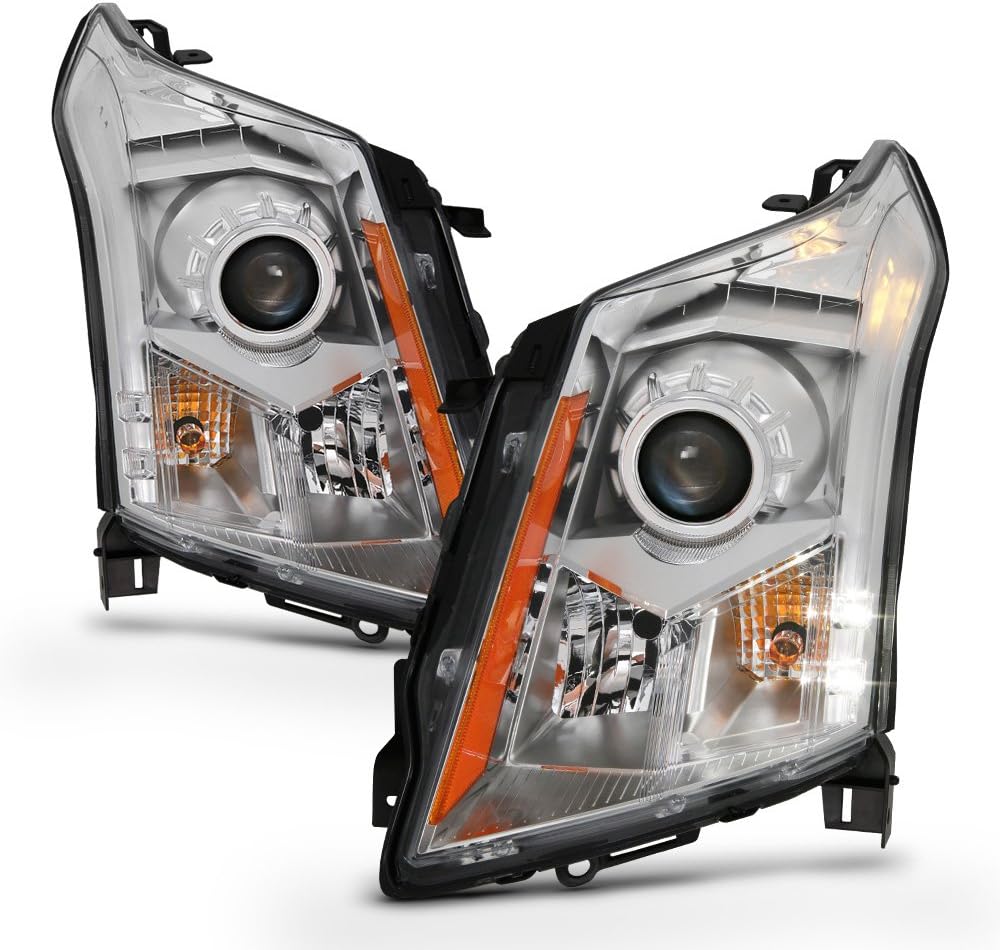 2010-2016 Cadillac SRX Projector Headlights Headlamps Pair Driver & Passenger Side For Halogen Model Only