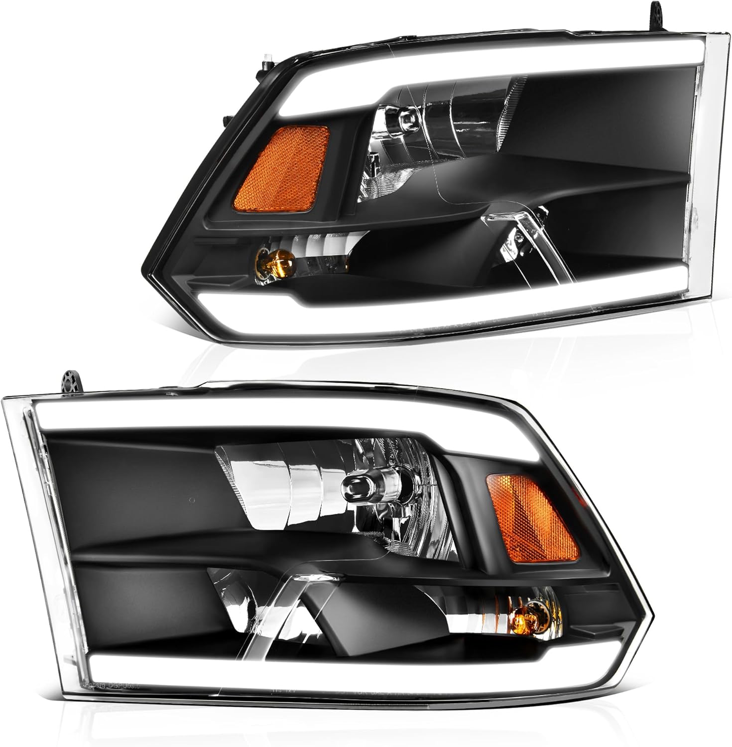 2009 2012 Dodge Ram 1500 2500 3500 Headlight DRL LED Head Lamps 2010 2011