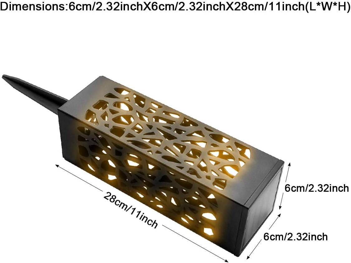 Solar Lights Led Torches Lights Outdoor Solar Spotlights for Patio Yard Garden Decor Driveway Waterproof Set of 6