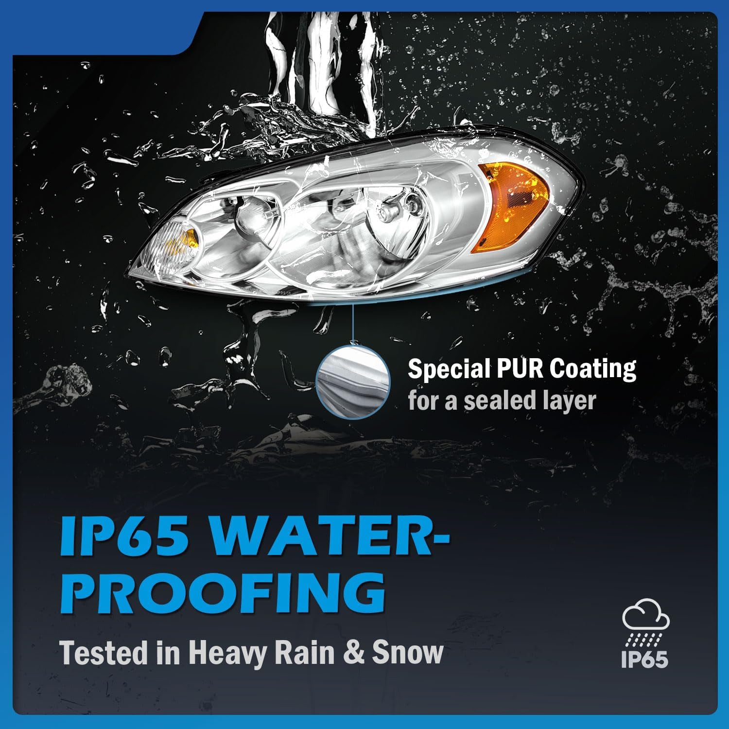 2006-2013 Chevy Impala Headlights Assembly W/Bulbs 2006 2007 Chevy Monte Carlo Headlamp Replacement Pair