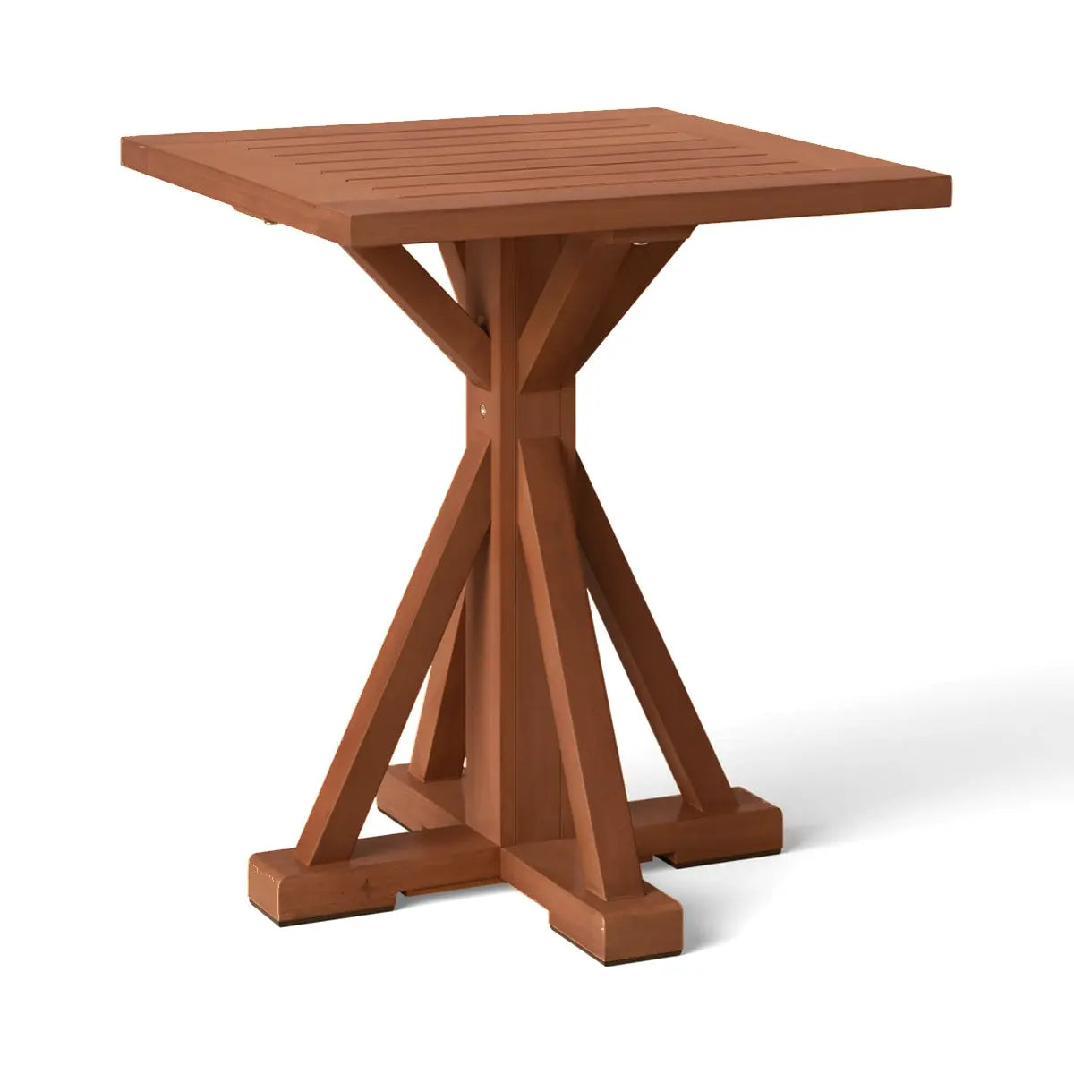 Morie Wood Patio Side Table Portable Outdoor for Backyard Conversation Garden Shopmurai
