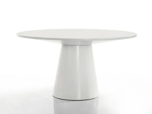 Jasper 59" W Contemporary Round Dining Table with Pedestal Base Lilola Home