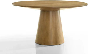 Jasper 59" W Contemporary Round Dining Table with Pedestal Base Lilola Home