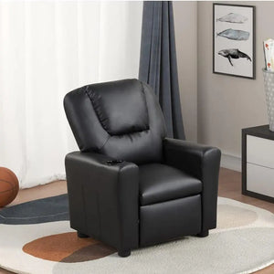 Kids Reclining Chair Leather Recliner Sofa Push Back Toddler Youth Children Shopmurai