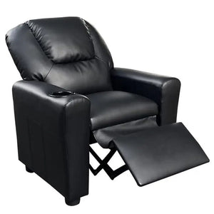 Kids Reclining Chair Leather Recliner Sofa Push Back Toddler Youth Children Shopmurai
