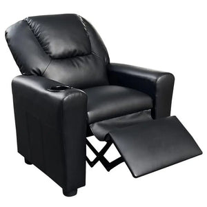 Kids Reclining Chair Leather Recliner Sofa Push Back Toddler Youth Children Shopmurai