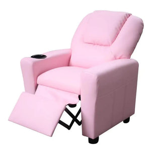 Kids Reclining Chair Leather Recliner Sofa Push Back Toddler Youth Children Shopmurai