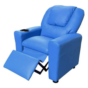 Kids Reclining Chair Leather Recliner Sofa Push Back Toddler Youth Children Shopmurai