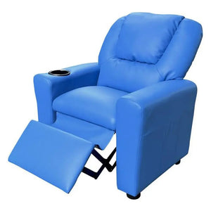 Kids Reclining Chair Leather Recliner Sofa Push Back Toddler Youth Children Shopmurai
