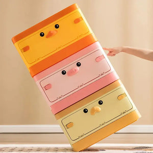 Animal Shape Kids Toy Organizer with Stackable Design and Open Lid – Versatile Storage Solution for Toys, Clothes, Snacks, and Books Shopmurai