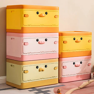 Animal Shape Kids Toy Organizer with Stackable Design and Open Lid – Versatile Storage Solution for Toys, Clothes, Snacks, and Books Shopmurai