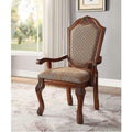 Chateau De Ville Arm Chair Dining (Set-2) in Fabric & Cherry