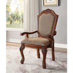 Chateau De Ville Arm Chair Dining (Set-2) in Fabric & Cherry