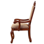Chateau De Ville Arm Chair Dining (Set-2) in Fabric & Cherry