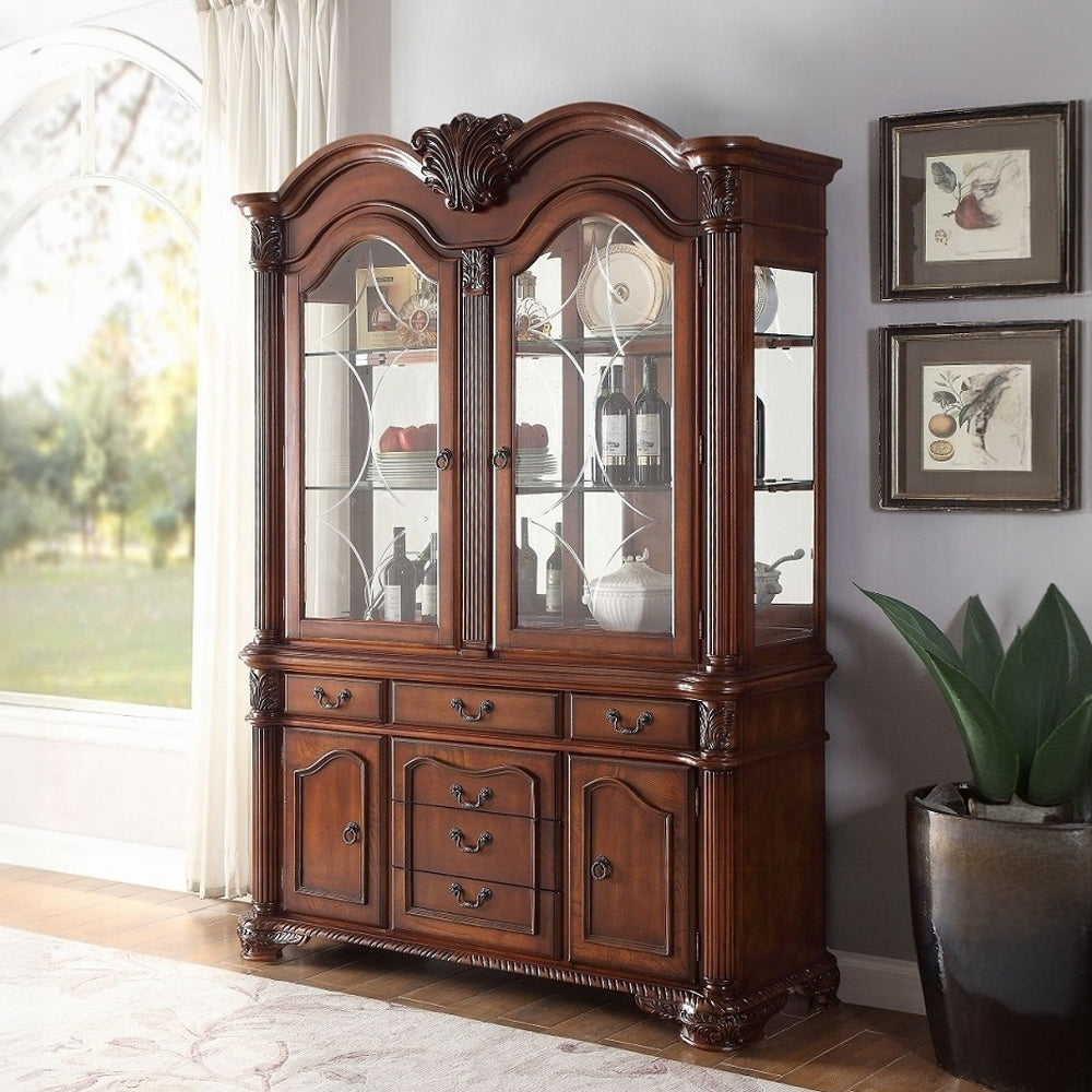 Chateau De Ville Hutch and Buffet Display Cabinet in Cherry
