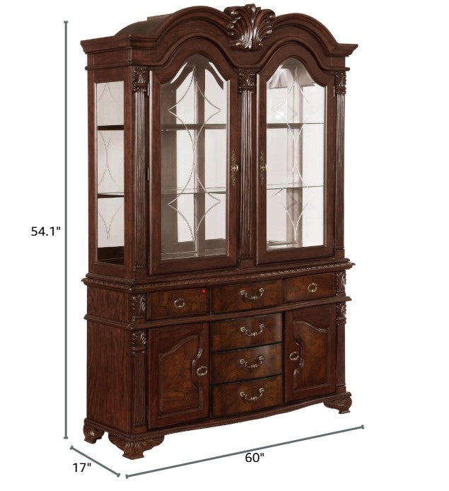 Chateau De Ville Hutch and Buffet Display Cabinet in Cherry