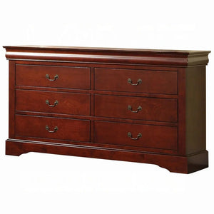 Louis Philippe III 6-Drawer Dresser, Classic Wooden Bedroom Storage Acme Furniture