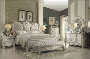 Baroque Bone White 5-Drawer 2-Door Dresser - Poplar & Aspen Wood with Scrolled Legs Acme Furniture
