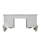 Baroque Bone White Vanity Set with Mirror and Stool - Poplar & Aspen Wood with Scrolled Legs Acme Furniture