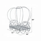 Priya Twin Bed with Canopy in Silver - Pumpkin Carriage Design for Kids Acme Furniture