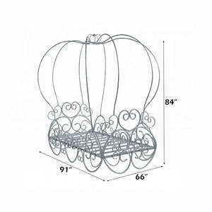 Priya Twin Bed with Canopy in Silver - Pumpkin Carriage Design for Kids Acme Furniture