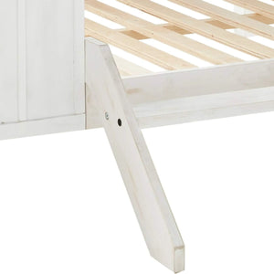 Kid's Full-Size Spring Cottage House Bed with Slat System - White & Pink, No Box Spring Required Acme Furniture