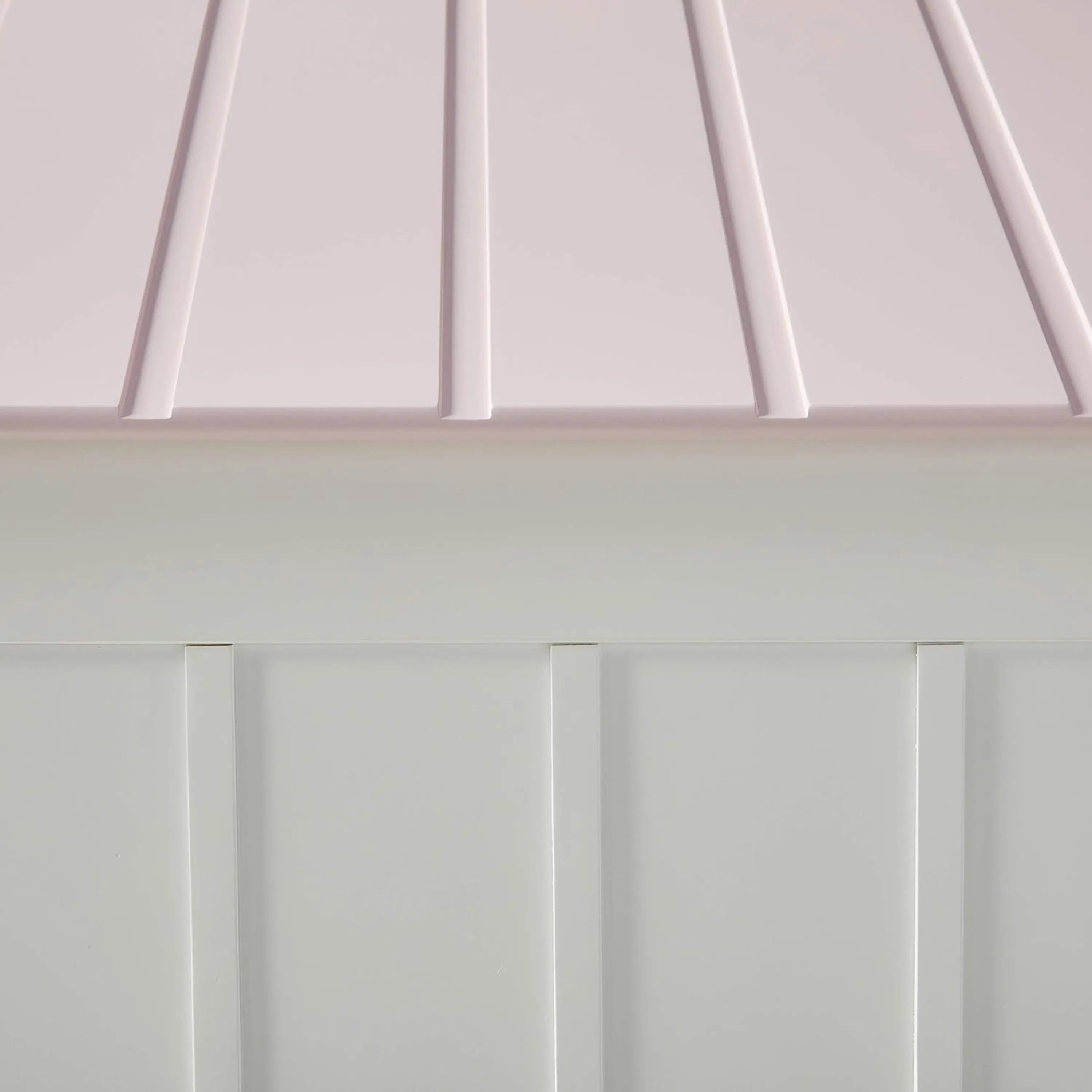 Kid's Full-Size Spring Cottage House Bed with Slat System - White & Pink, No Box Spring Required Acme Furniture