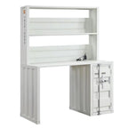 Cargo Metal Frame Writing Computer Desk and Hutch with Storage Base Shopmurai
