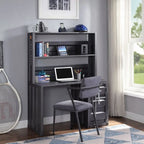 Cargo Metal Frame Writing Computer Desk and Hutch with Storage Base Shopmurai