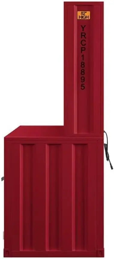 Cargo Metal Frame Writing Computer Desk and Hutch with Storage Base Shopmurai