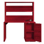 Cargo Metal Frame Writing Computer Desk and Hutch with Storage Base Shopmurai