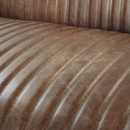 Brancaster Retro Brown Leather Aviator Chair - Modern Vintage Armchair for Living Room Acme Furniture