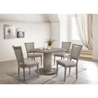 Gabrian Upholstered Dining Side Chair Set of 2 in Reclaimed Gray - High Back Padded Design Acme Furniture