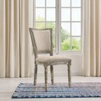 Gabrian Upholstered Dining Side Chair Set of 2 in Reclaimed Gray - High Back Padded Design Acme Furniture