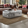 Brancaster Aluminum Aviator Coffee Table - Modern Vintage Trunk Style with Storage Drawer Acme Furniture