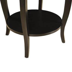 Alysa Accent Table with Drawer and Shelf, Round Side Table for Living Room Acme Furniture