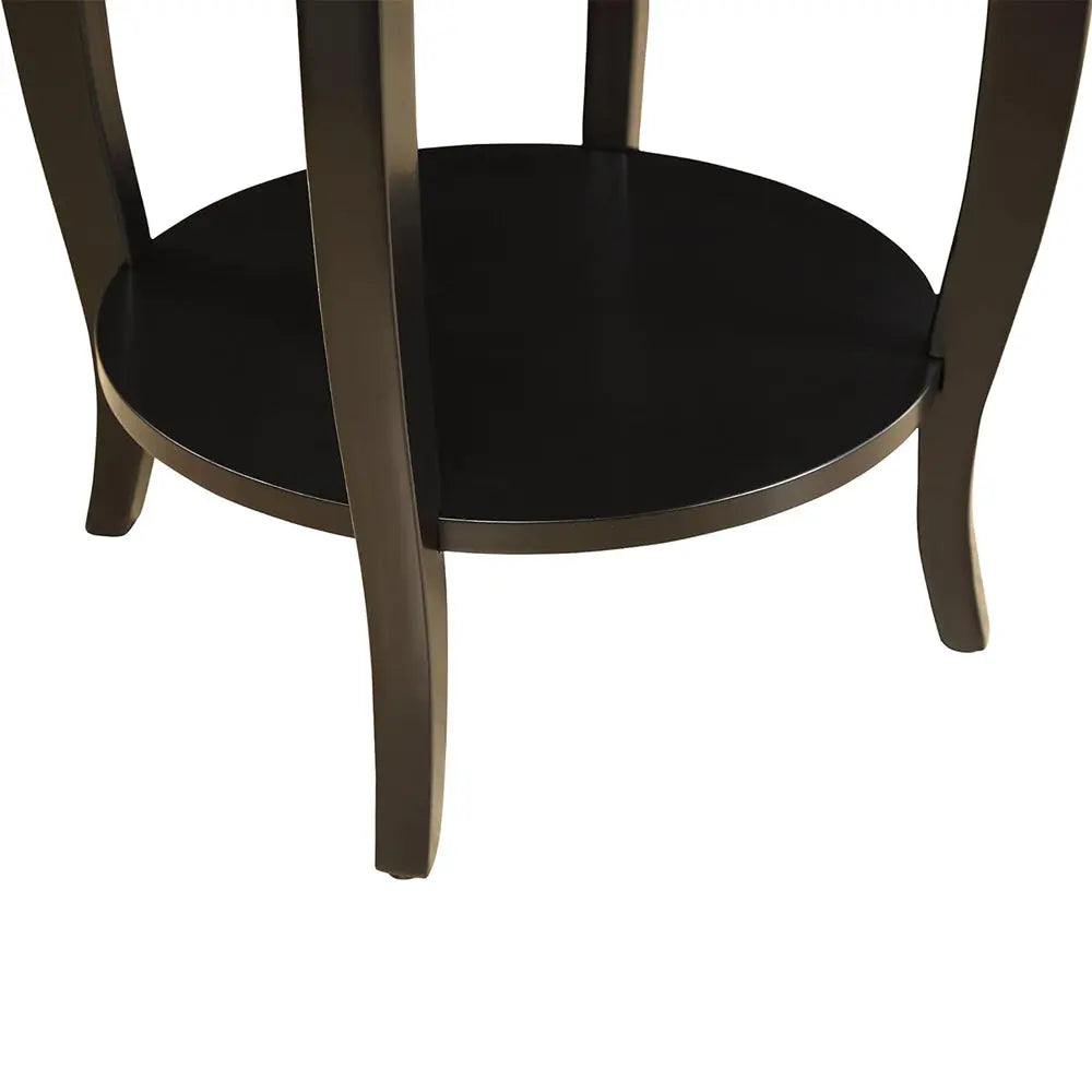 Alysa Accent Table with Drawer and Shelf, Round Side Table for Living Room Acme Furniture